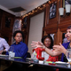 Attorney Jeanett P. Henry tells the Journal-isms Roundtable, “This legacy admission is not very useful.” With her are, from left, Adam Goodheart, director of Washington College’s C.V. Starr Center for the Study of the American Experience; Nickolaus Mack, American University student journalist; and lawyer Georgia H. Goslee.
